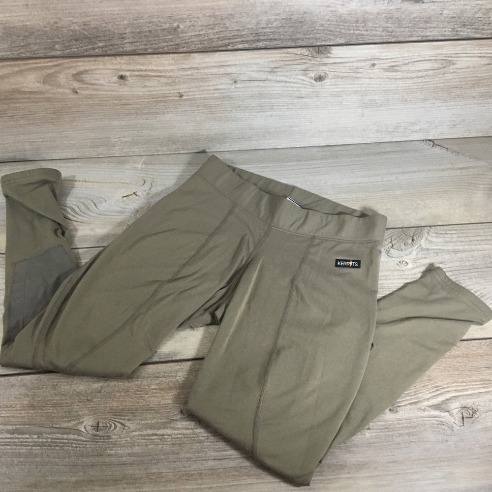 Kerrits Equestrian Horse Riding Breeches Pants Youth Girl's Brown Beige Size L